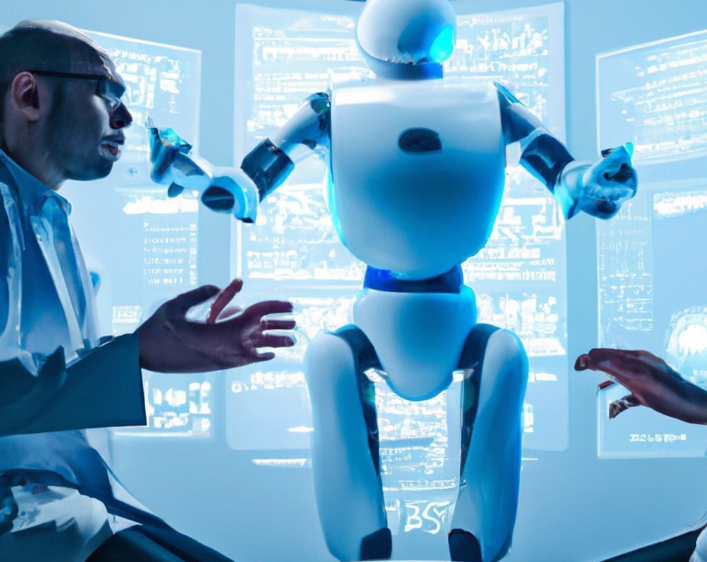 robot doctor image for Hippocratic AI generated by DALL-E and prompted by merasturda enkeste