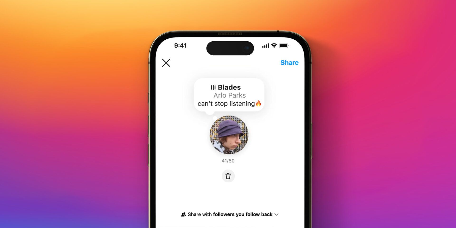 instagram notes music not working