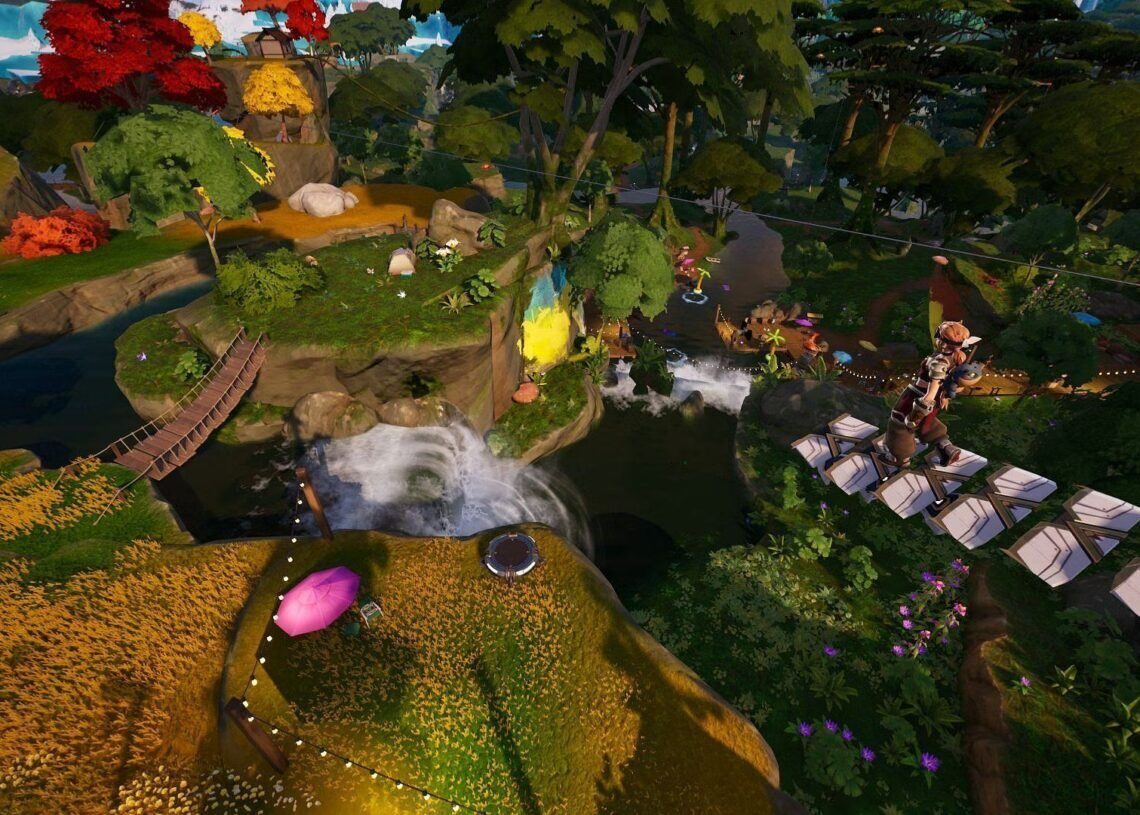 Fortnite launchpad at Sunswoon Lagoon