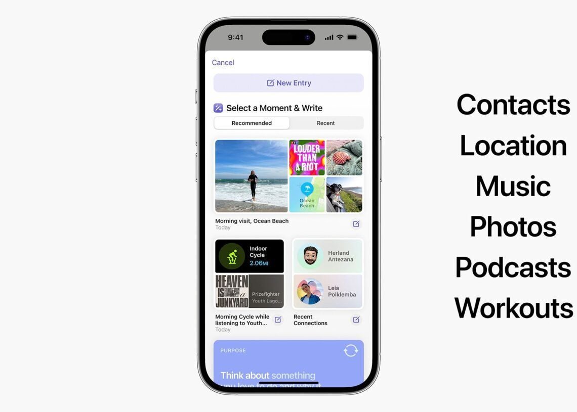 iOS 17 Apple Journal app