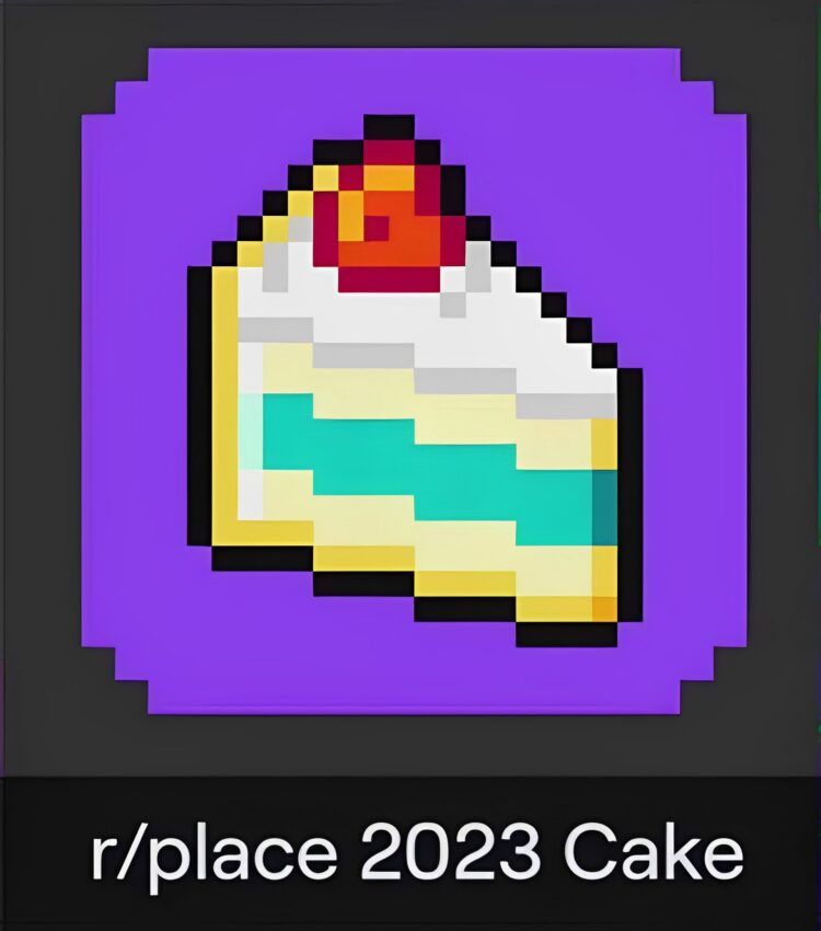 What is the r/place 2023 cake and how to get Twitch r/place badge