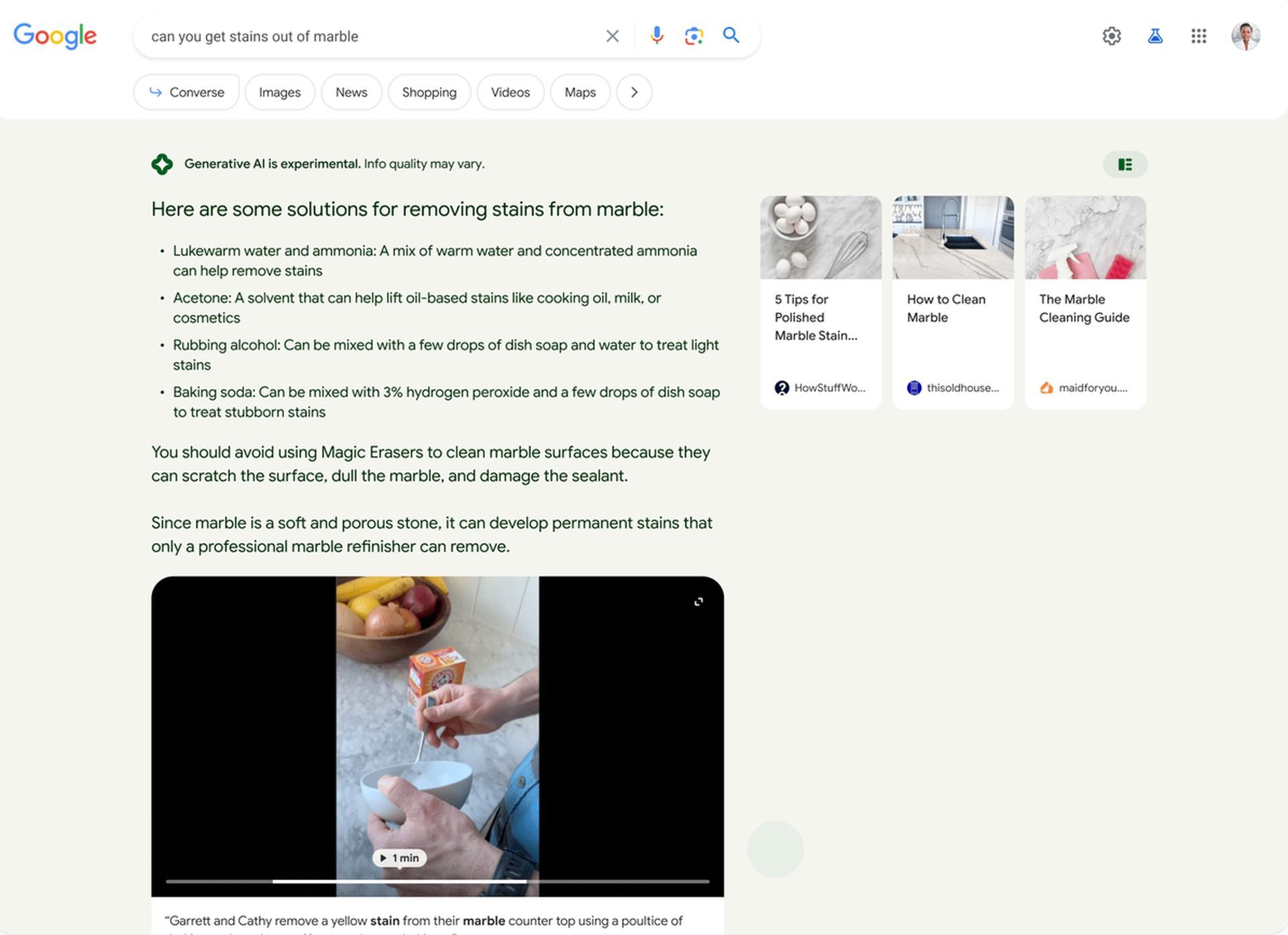Google extensively improves its generative AI-powered Search experience
