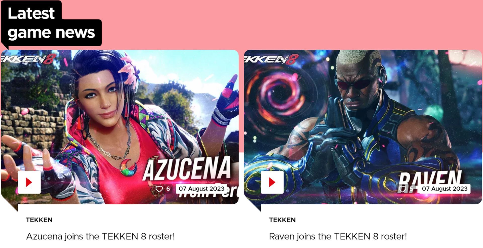 New Tekken 8 characters