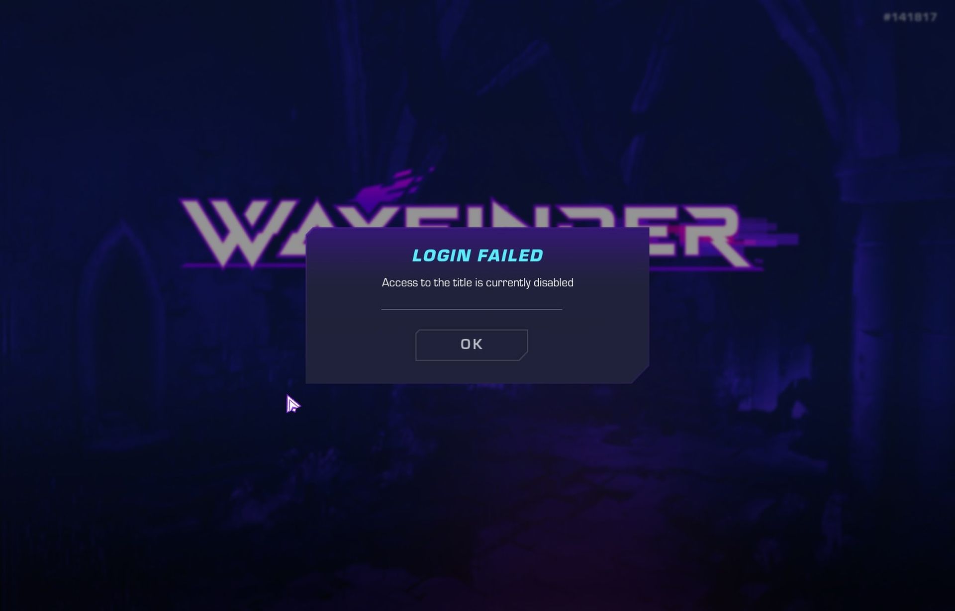 Wayfinder log in not working