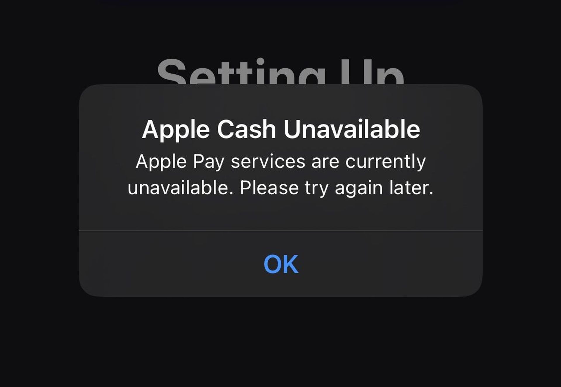 Apple Cash not working: