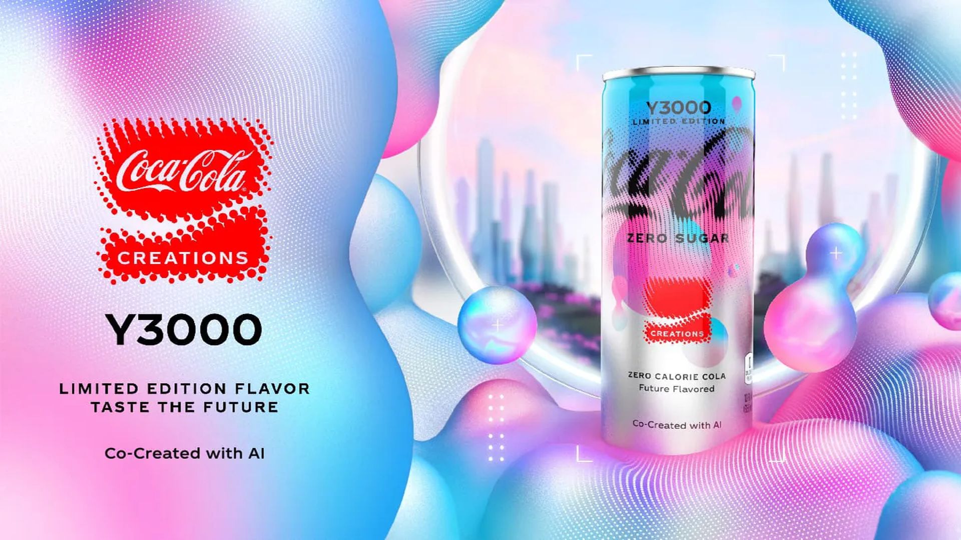 Refrigerante Y3000 gerado por IA da Coca Cola Creations: uma amostra do futuro, mas ainda não chegou lá