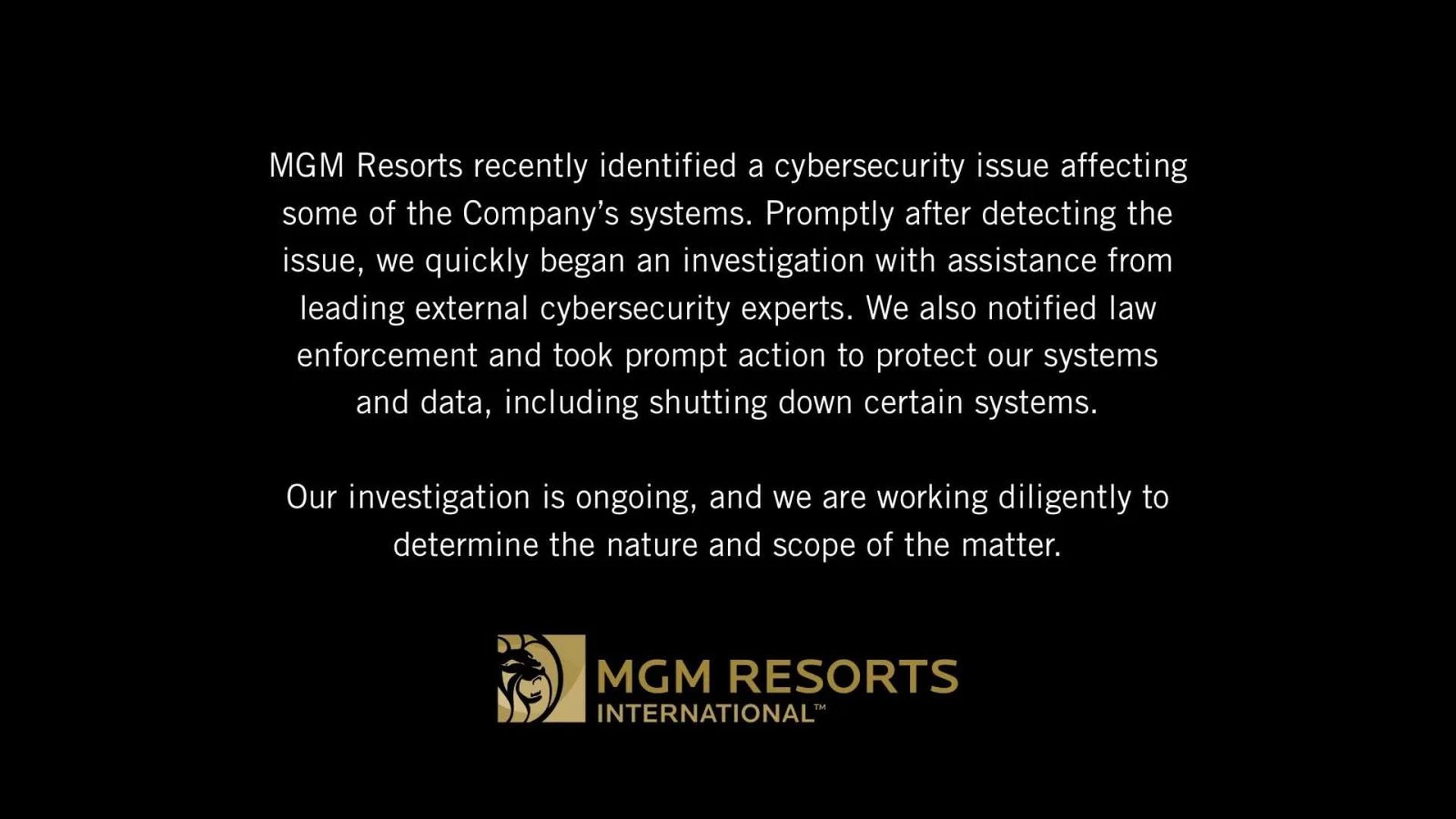 MGM cyber attack Las Vegas