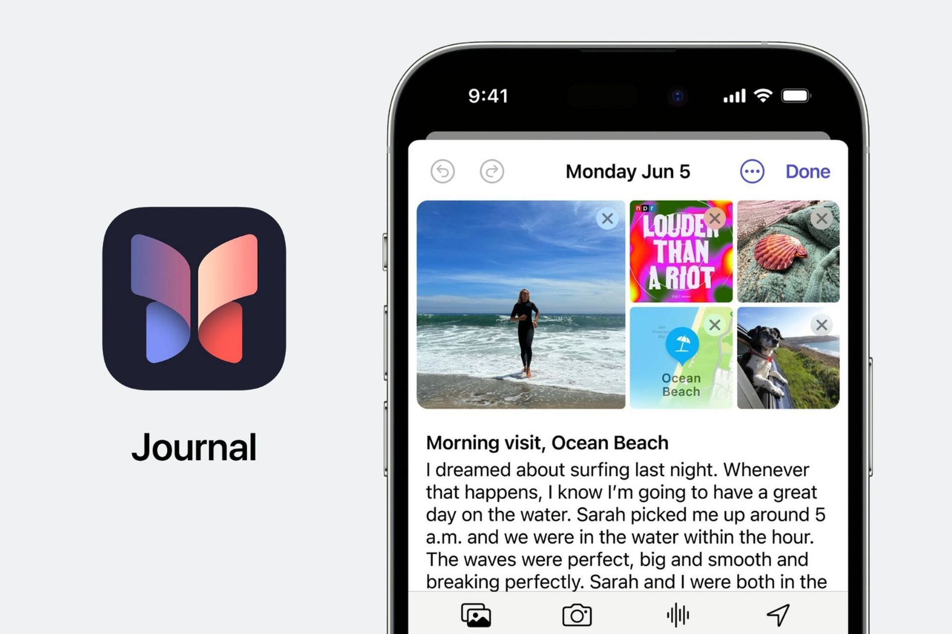 Application iOS 17 Journal manquante