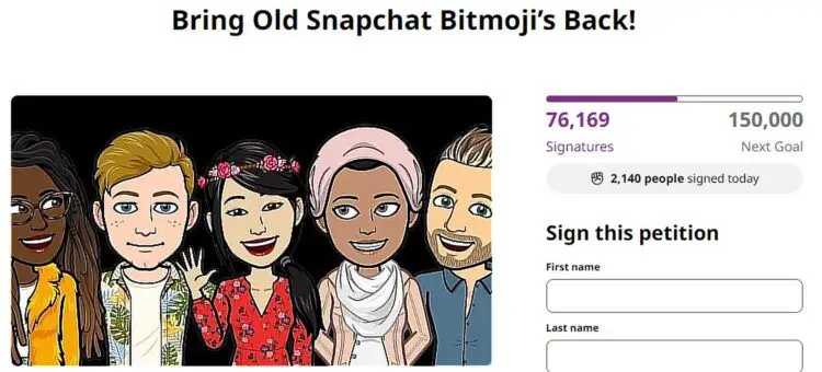 Thousands rally to bring back pld Snapchat Bitmojis