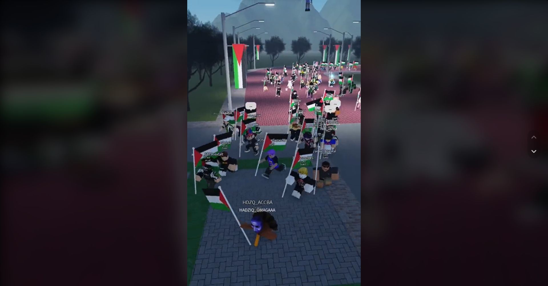 Roblox Palestine protest