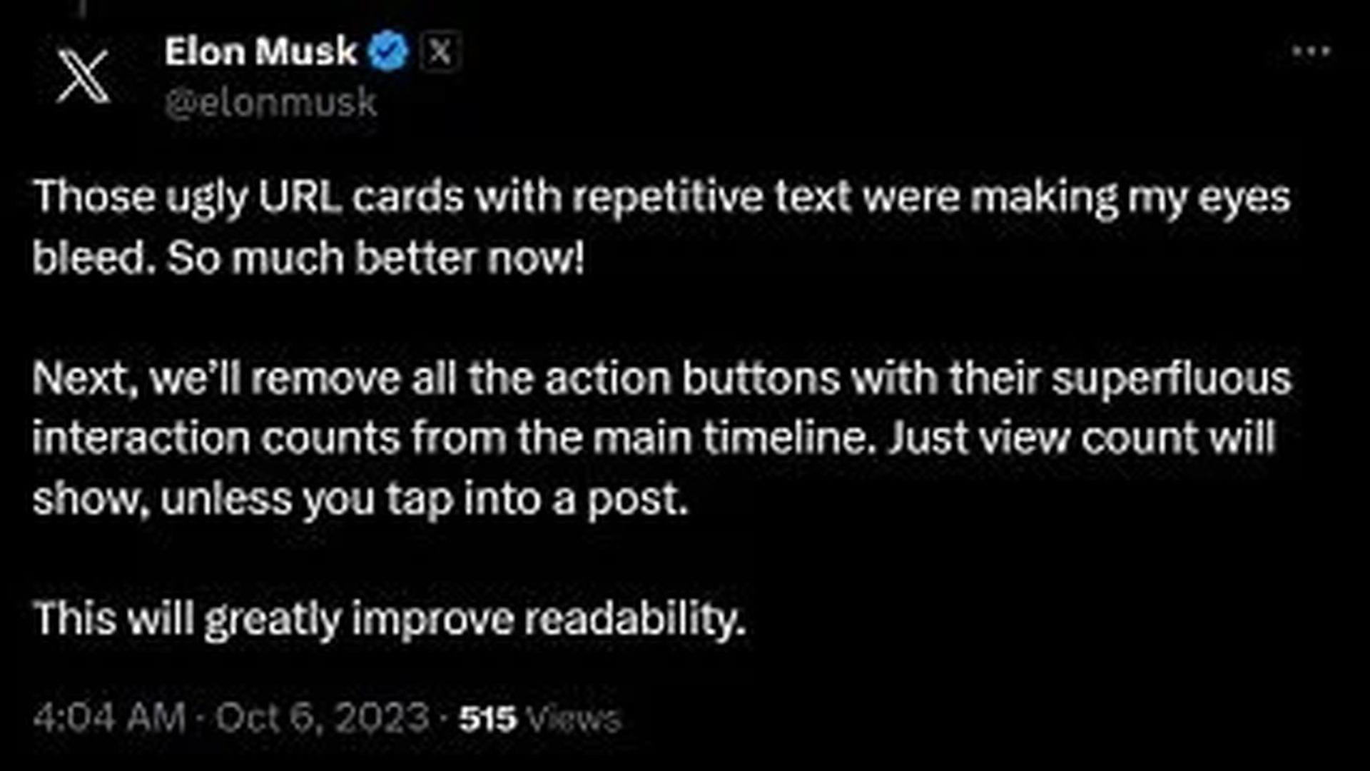 Elon Musk quiere ocultar me gusta y retuits en X