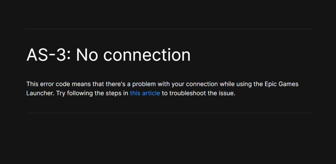 How to fix the Epic Games AS3 error code? • TechBriefly