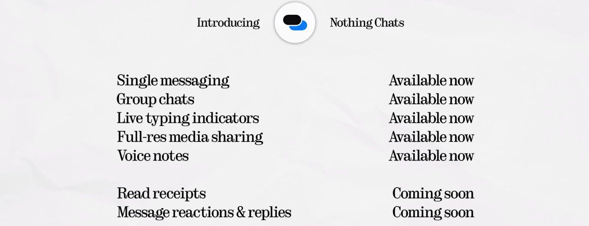 Nothing Chats app