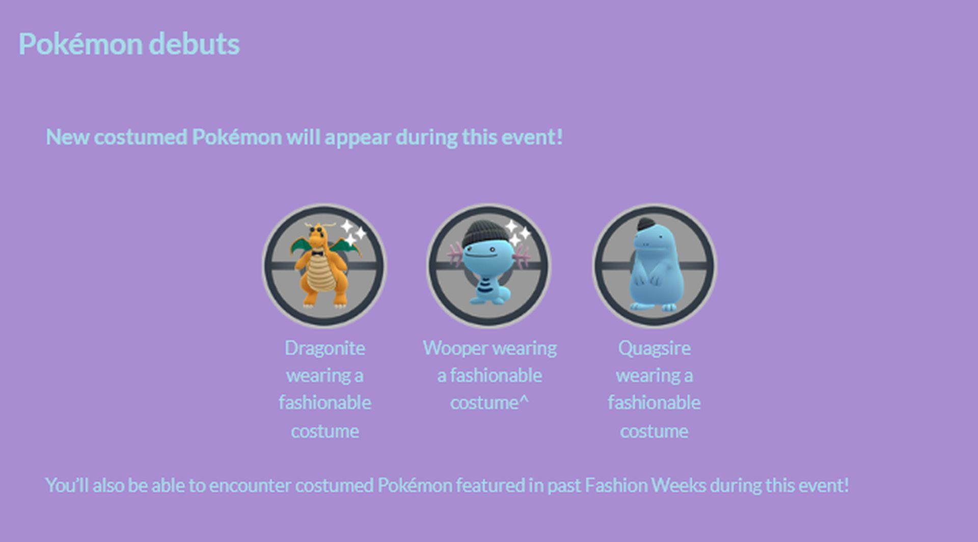 Pokemon GO Fashion Week 2023