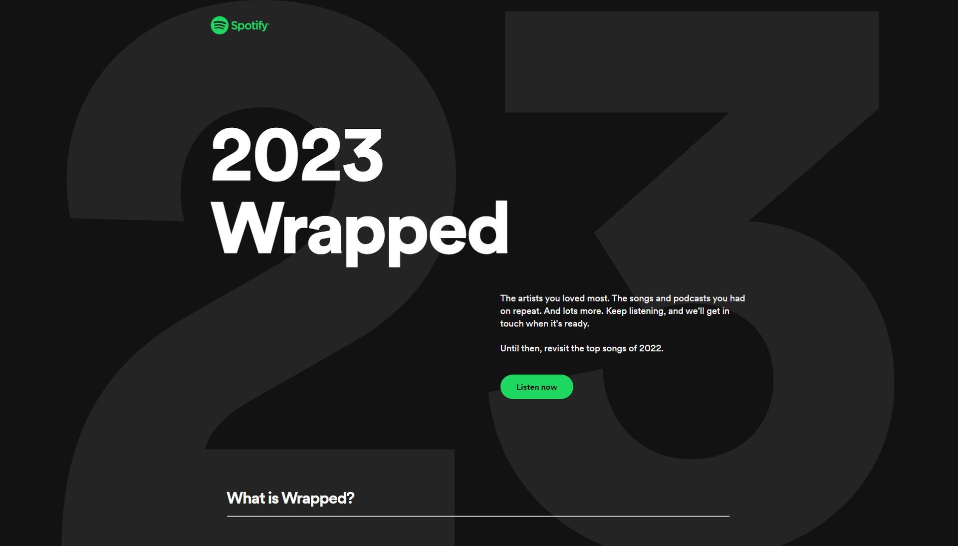 Сводка Spotify, завершение 2023 г.