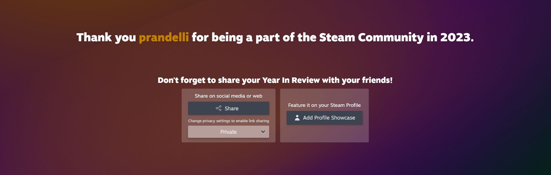 Обзор Steam за 2023 год: обзор года в Steam вышел в свет