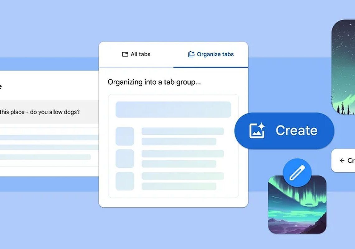 The Chrome M121 update brings three new Chrome AI features