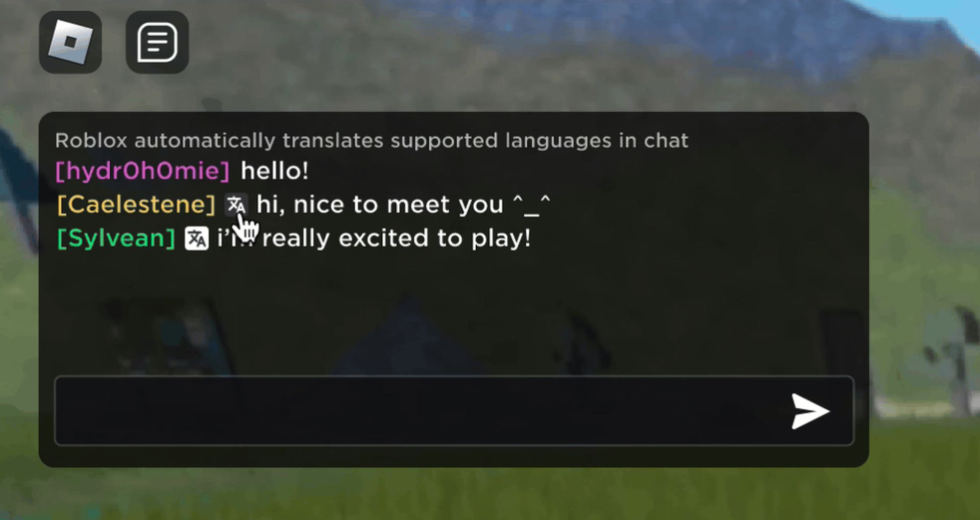 Roblox auto translate chat feature