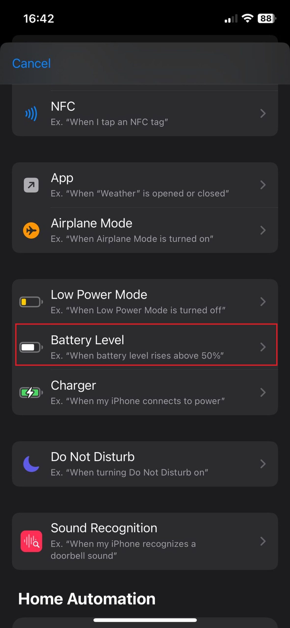 How to create an iPhone battery shortcut?