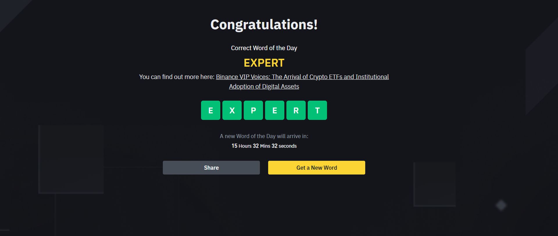 Odpowiedzi Binance Crypto WODL