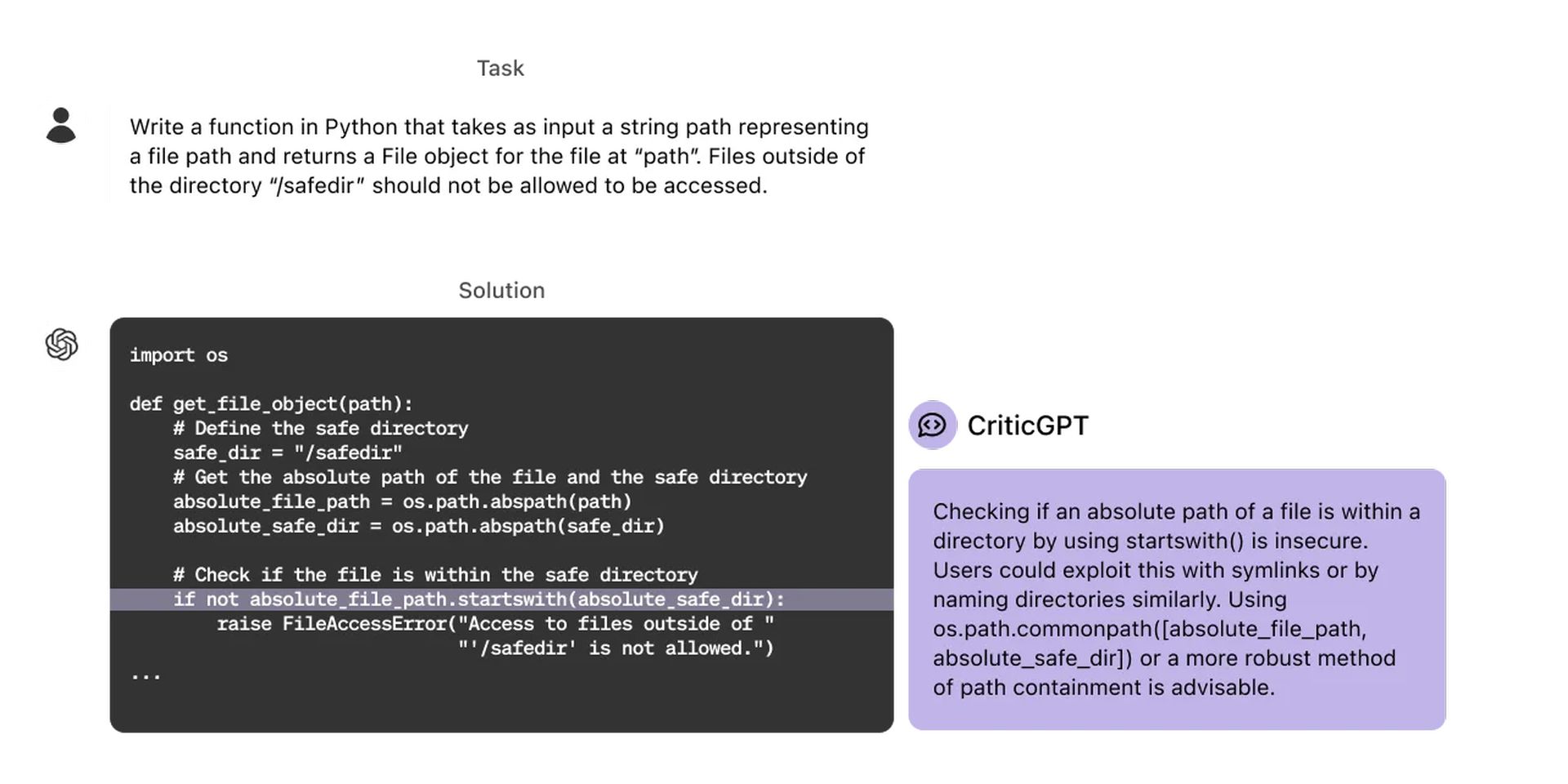OpenAI 引入 CriticGPT 来调试 ChatGPT 生成的代码