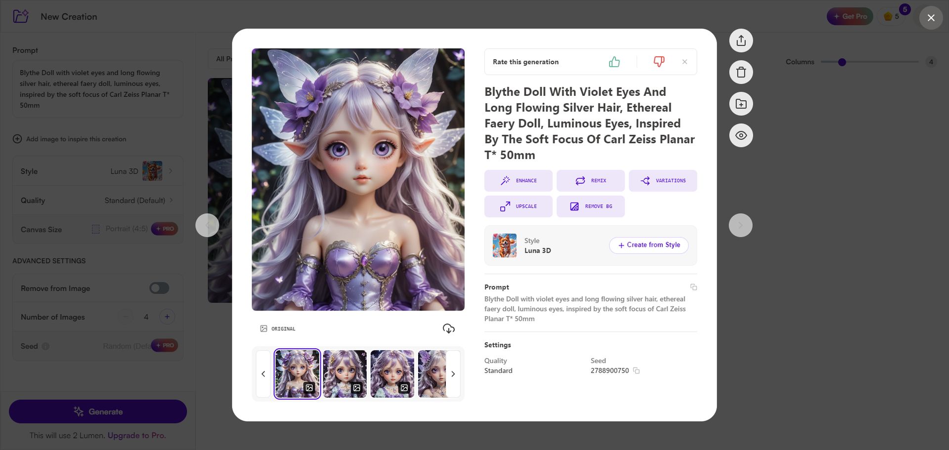 You need this prompt for custom Blythe Doll AI generators