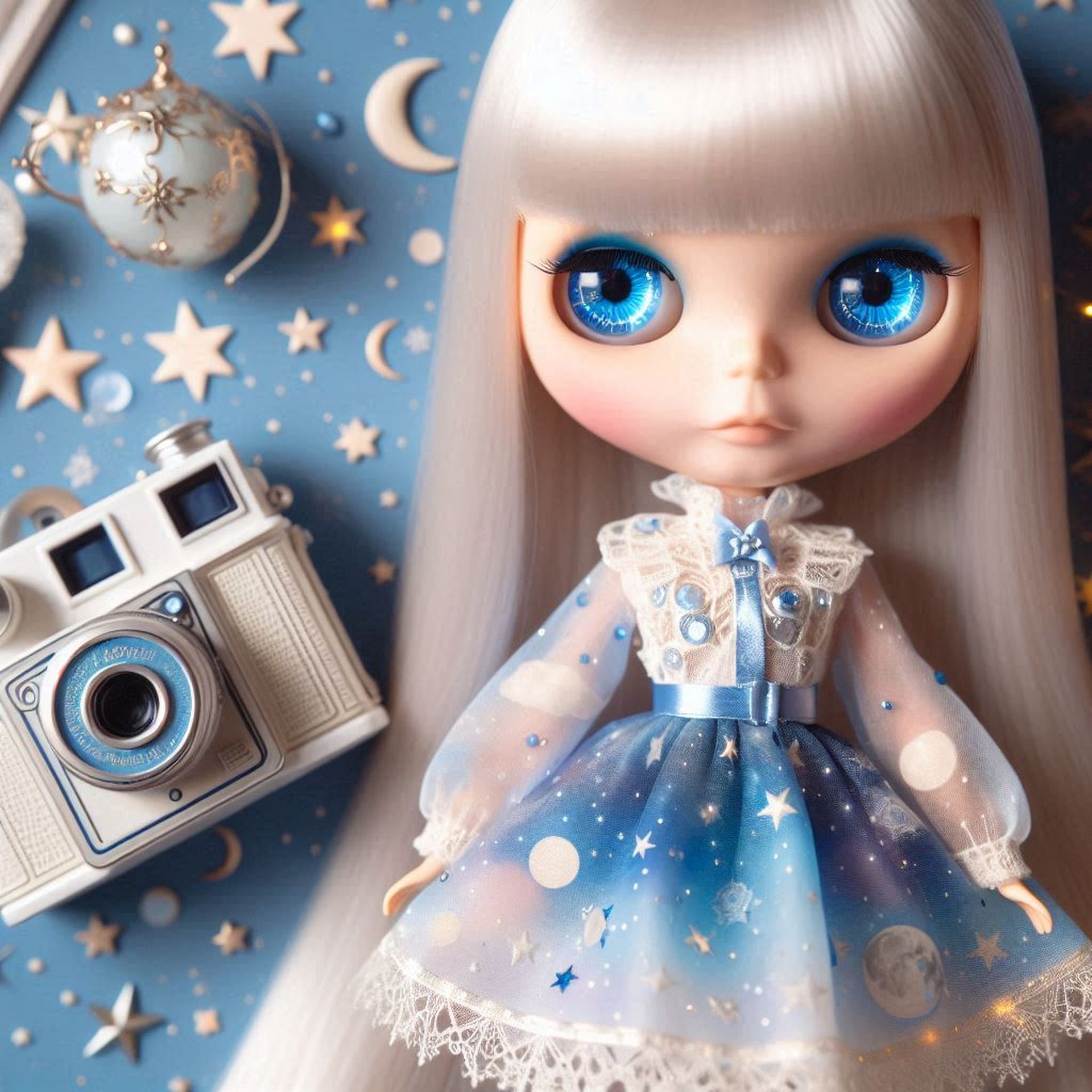 You need this prompt for custom Blythe Doll AI generators