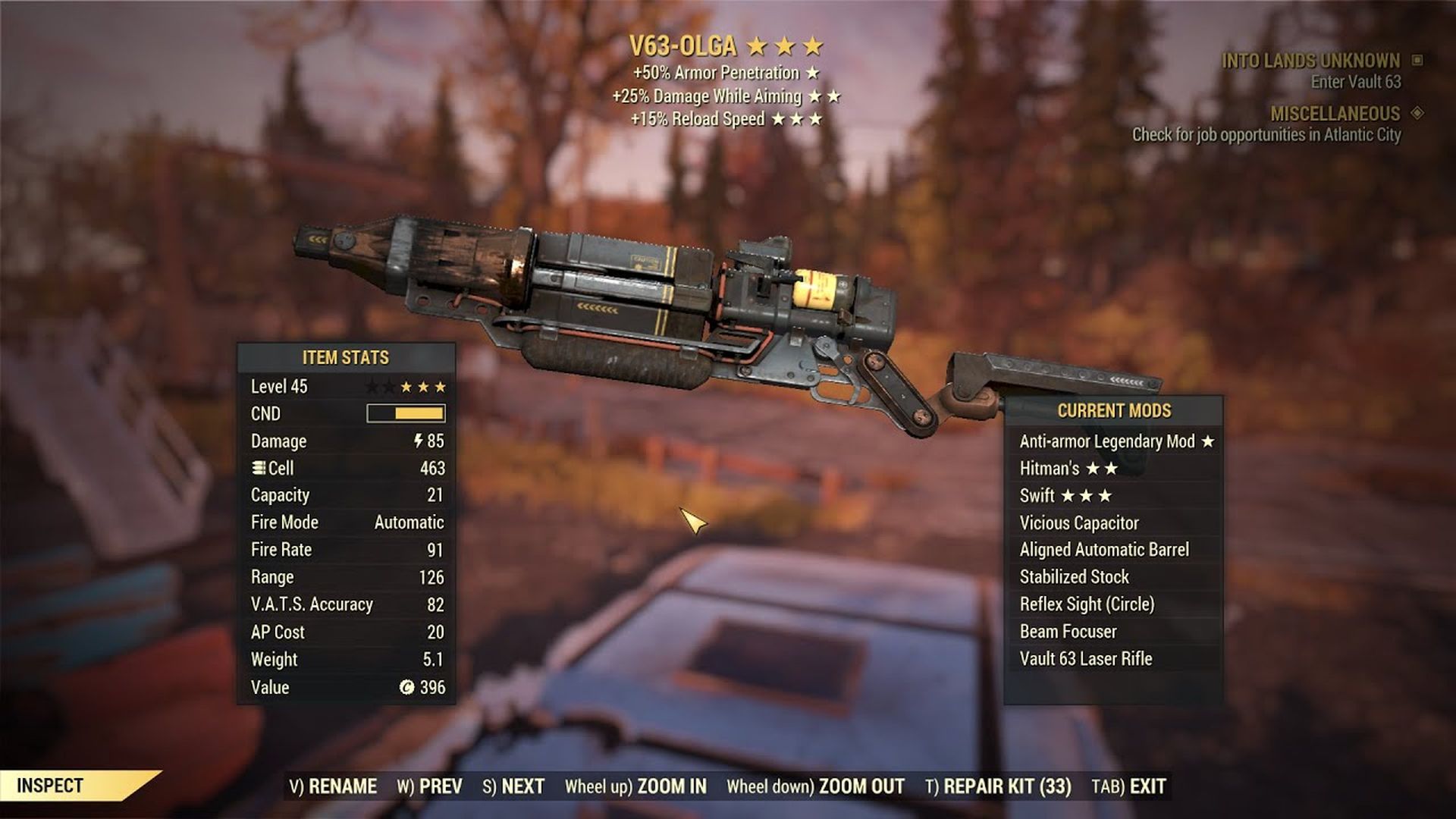 Comment obtenir les nouvelles armes de Fallout 76 Skyline Valley