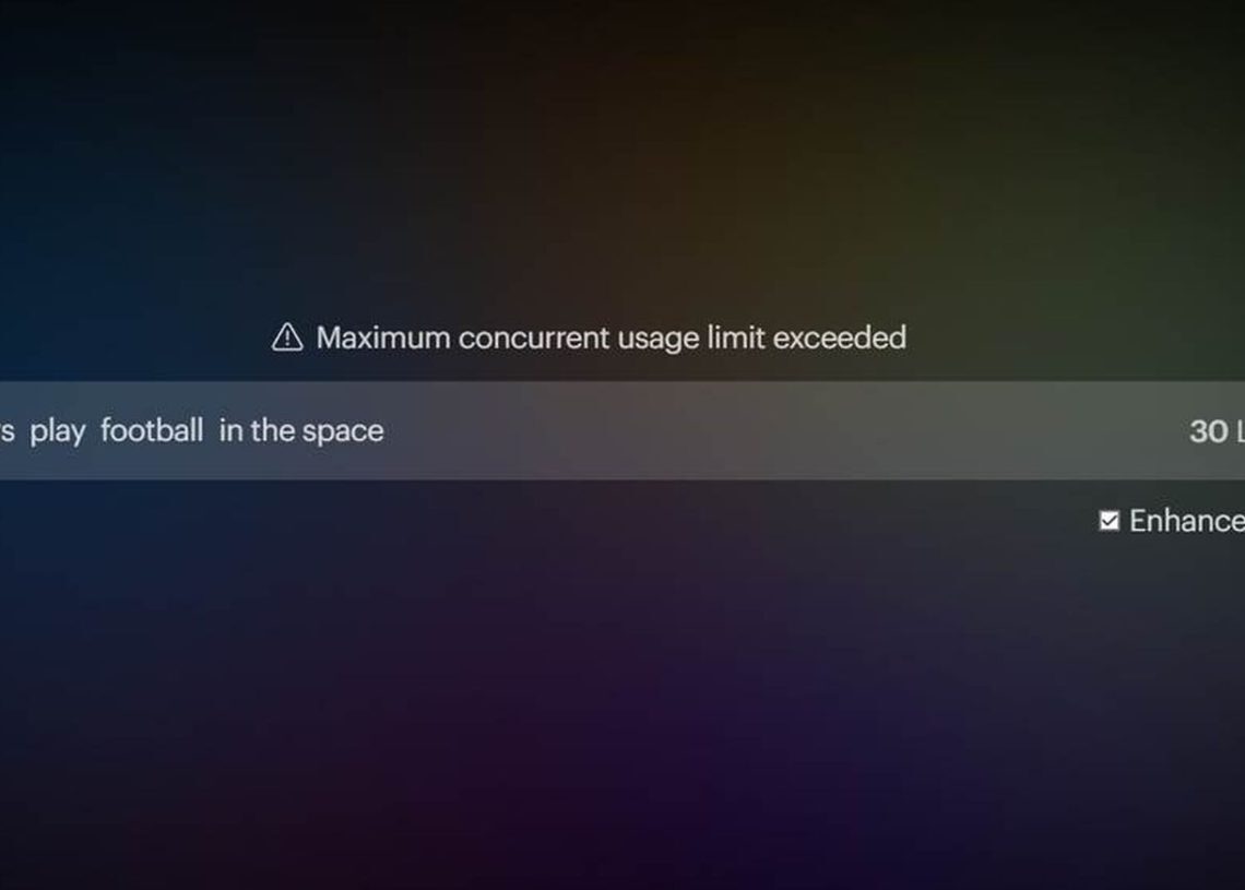 Navigating the "Maximum concurrent usage limit exceeded" error on Luma AI Dream Machine