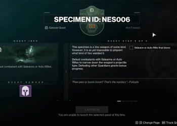 Destiny 2 NES006 specimen quest guide