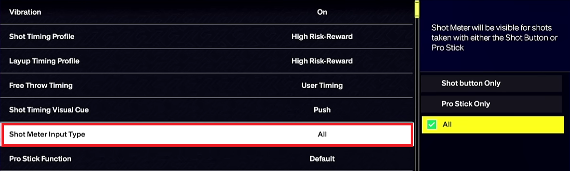 How to turn off the shot meter in 2K25?