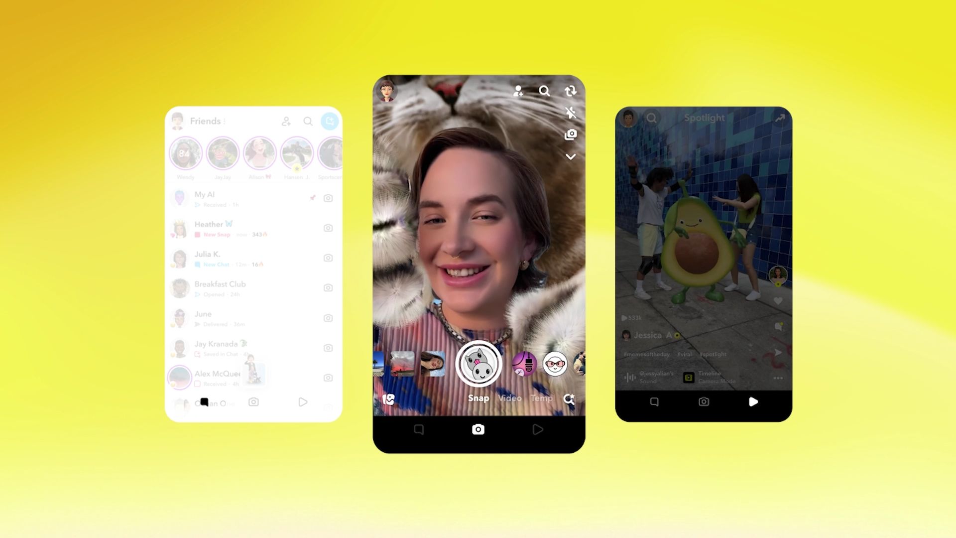 Novo design e recurso de IA do Snapchat revelados