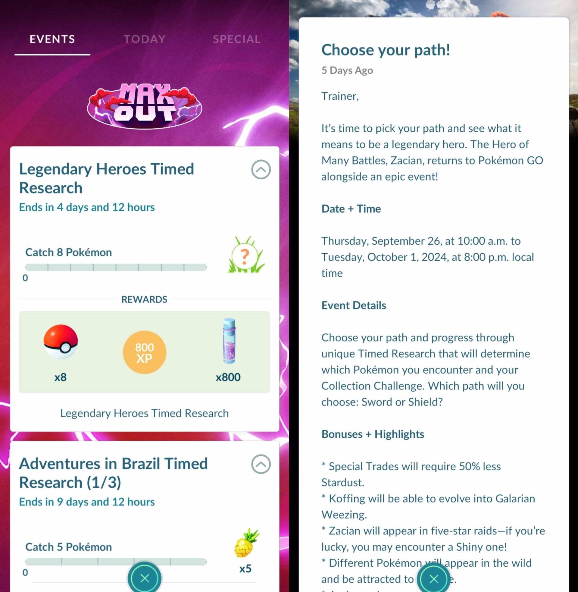 Pokémon Go: Sword or Shield path, take your pick