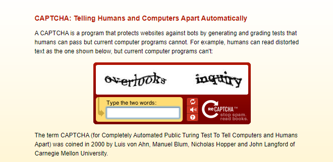 Cybercriminelen en de CAPTCHA