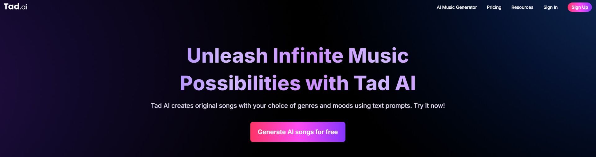 Tad AI を使用して数秒で独自の曲を作成する方法