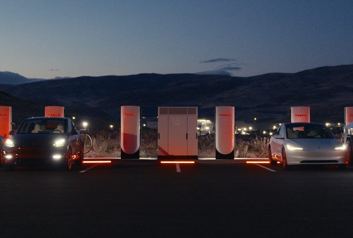Tesla launches V4 supercharging cabinets, doubling charging speeds