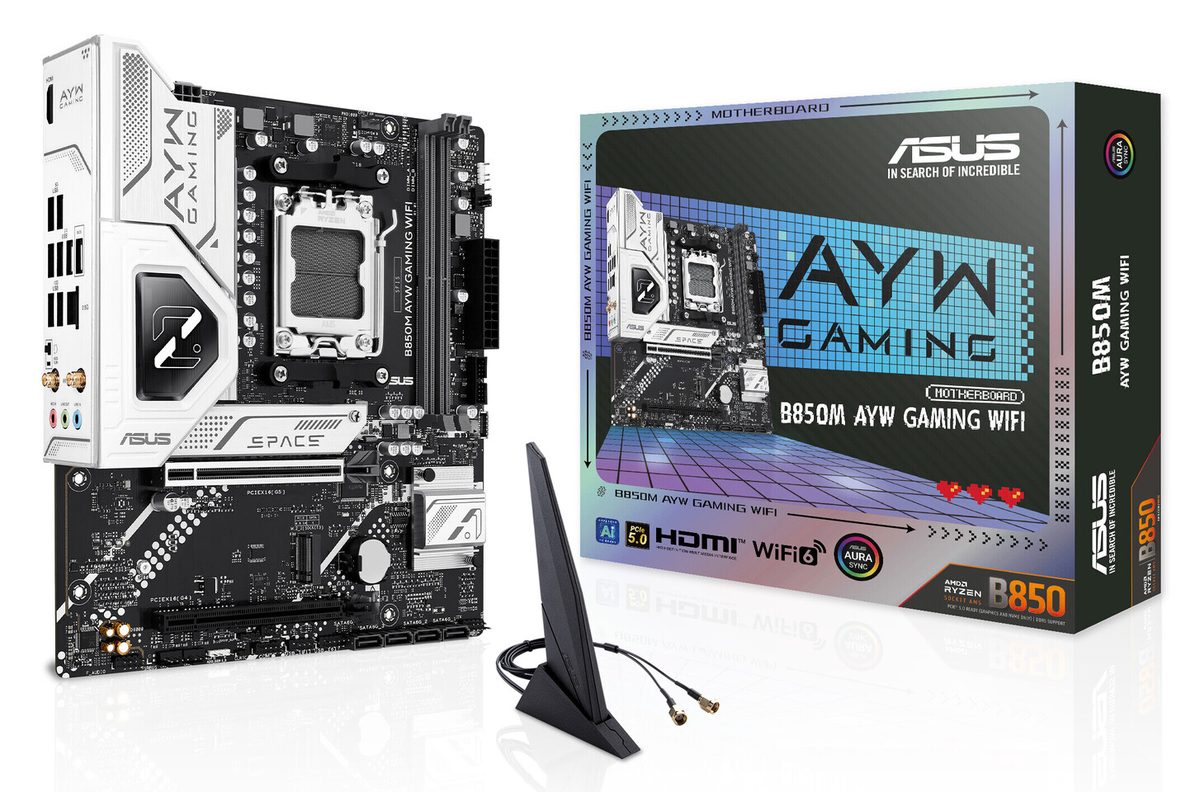 Asus запускает B850M Ayw Gaming Wi -Fi Mathx Matherboard Asus запускает B850M Ayw Gaming Wi -Fi Mathx Matherboard