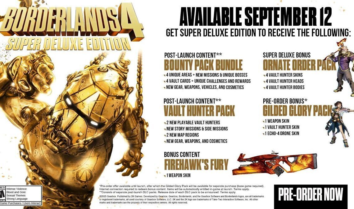 Borderlands 4 preorders open: Editions, price, release date