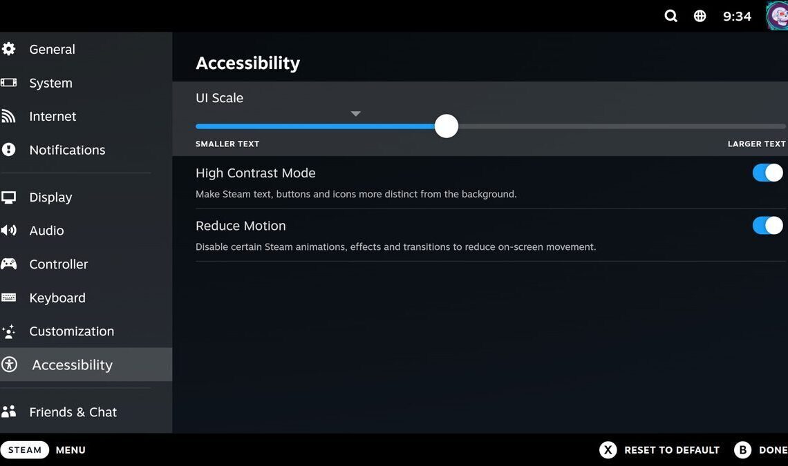 Valve adds accessibility features to Steam beta