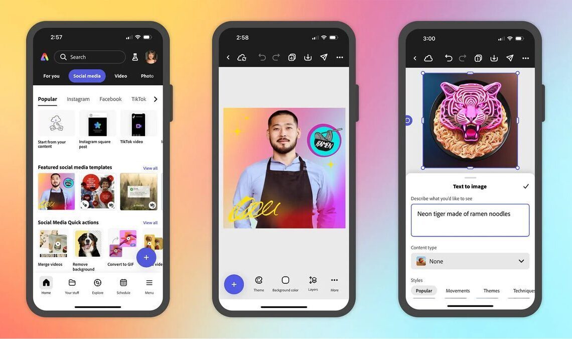 Adobe releases Firefly AI app for mobile devices