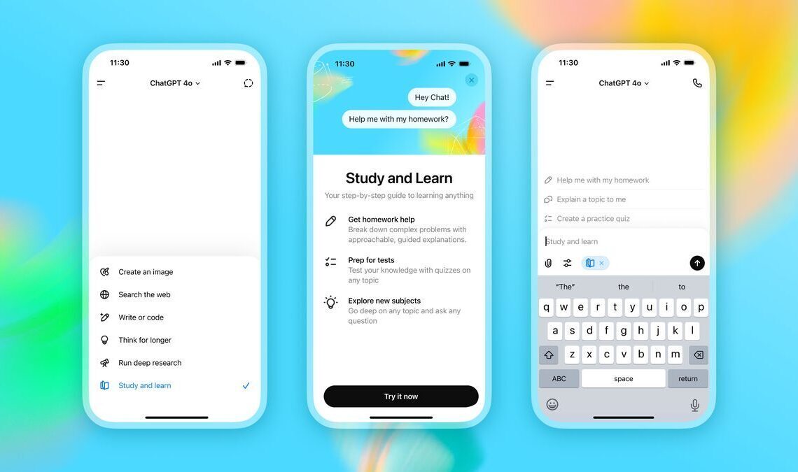 Study Mode rolls out on ChatGPT to promote active learning