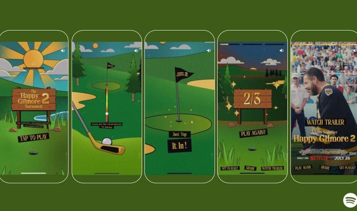 Spotify just added a Happy Gilmore mini-golf game to its app