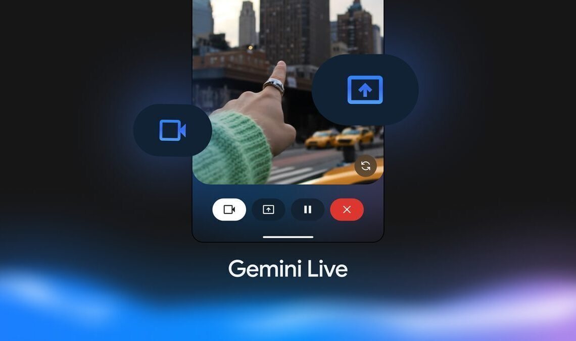 Google tests compact Gemini Live interface with context cards