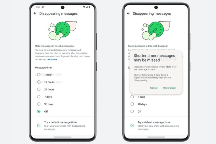 WhatsApp tests 1-hour & 12-hour disappearing messages WhatsApp tests 1-hour & 12-hour disappearing messages