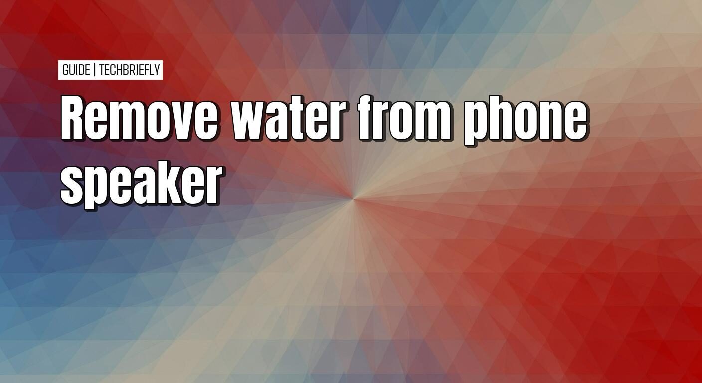 Removing water from your phone speaker to prevent damage