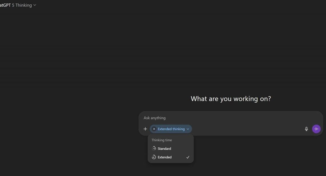 OpenAI rolls out toggle for GPT-5 thinking effort levels