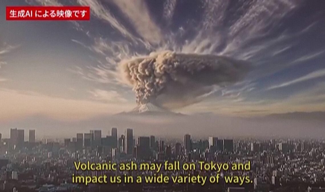 Japan releases AI video simulating Mount Fuji eruption