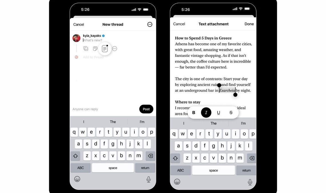 Threads adds labels for multi-part posts