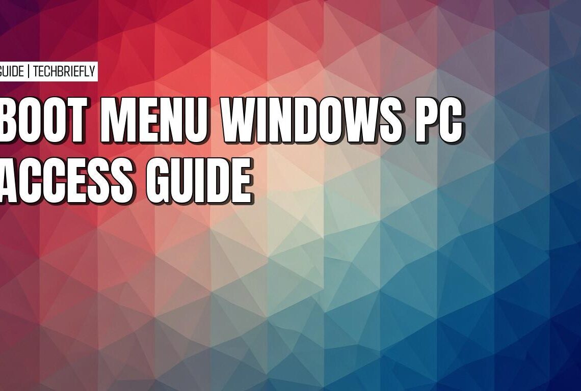 Accessing the boot menu on Windows for troubleshooting