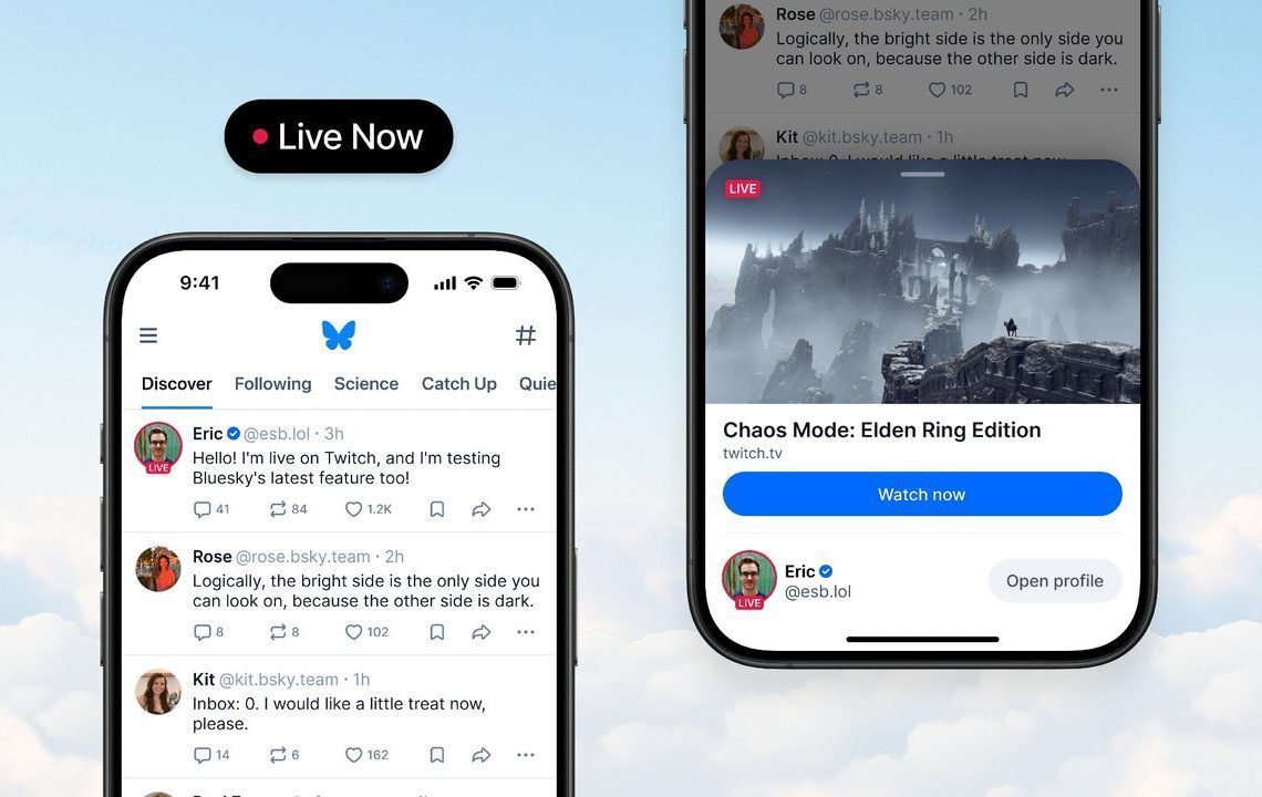 Bluesky releases Live Now badge and cashtags in v1.114